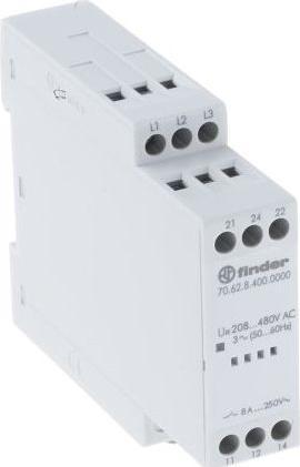 Actual product image Finder Phase failure relay 8A, DPDT, 208-480vac
