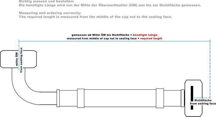 Image du produit XPOtool Tuyau blindé Flexible 800mm DN8 Raccord coudé 3/8" (14,95mm) Écrou 1/2" (18,64mm) Sanitair