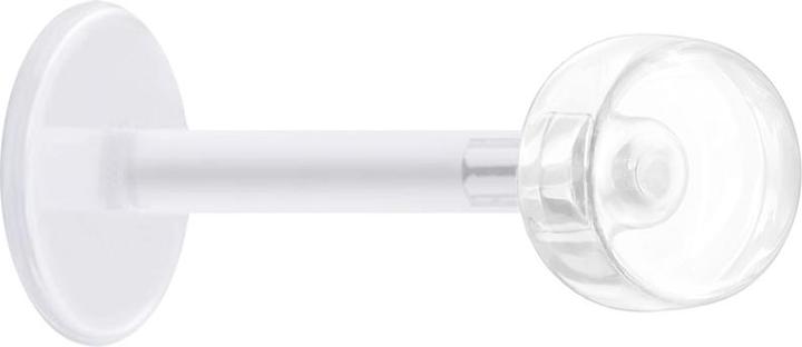 Produktbild Star Piercing Micro Labret transparent mit Scheibe retainer (Bioflex, ohne Messing)