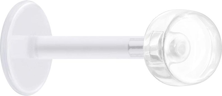 Immagine prodotto Star Piercing Micro Labret trasparente con disco di ritenzione (Bioflex, senza ottone)