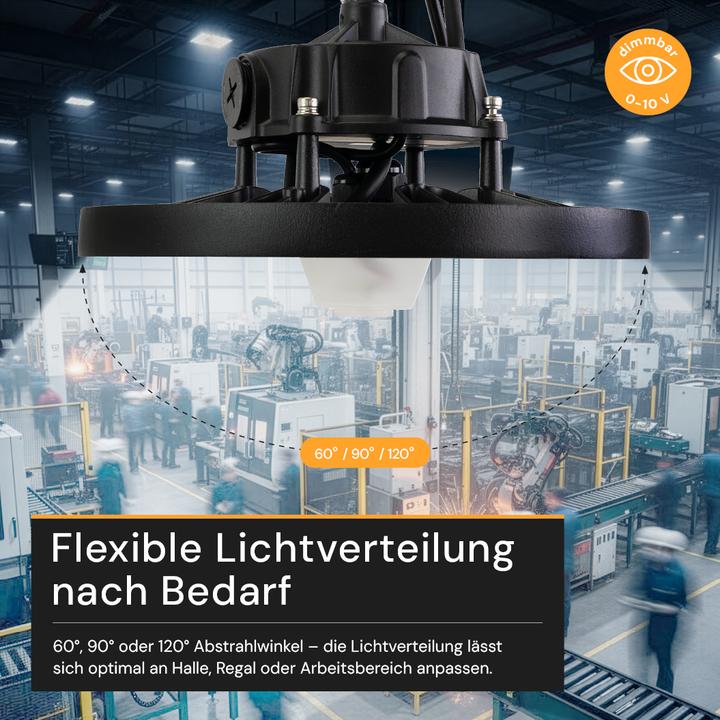 Produktbild Enovalite LED-HighBay, Sensor-Ready, UFO, anpassbare Leistung 60-100 W, 4000 K (16000 lm)