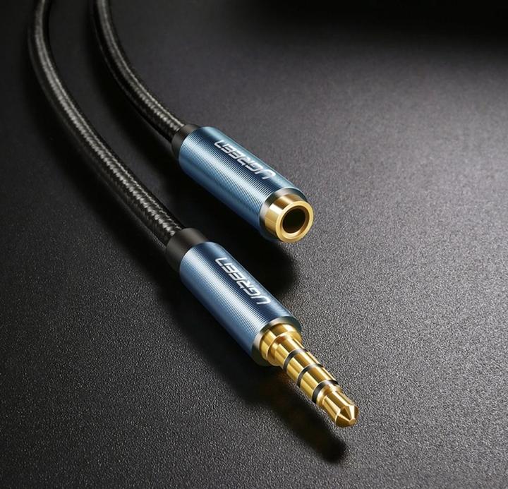 Image du produit Ugreen AUX jack audio extender 3.5 mm AV118, 0,5m (blue) (0.50 m, Jack 3,5 mm (AUX))