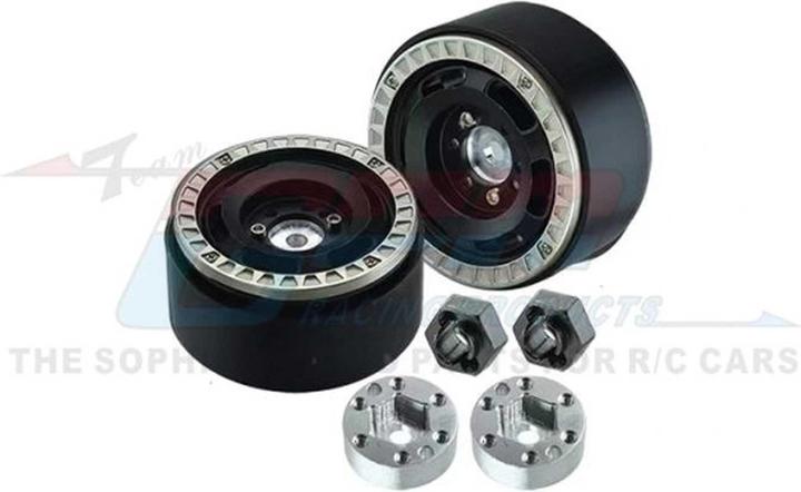 Actual product image GPM BEADLOCK RIM SET ALU 1.33 6HOLE (1 PAIR) SILVER TRX-4M, SCX24