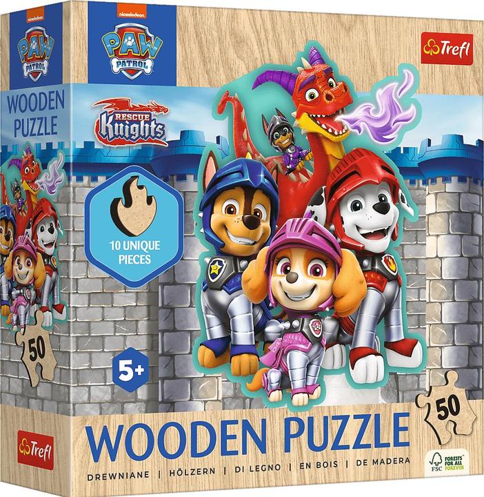 Actual product image Trefl Wooden Puzzle Junior 50 - Paw Patrol (50 pieces)