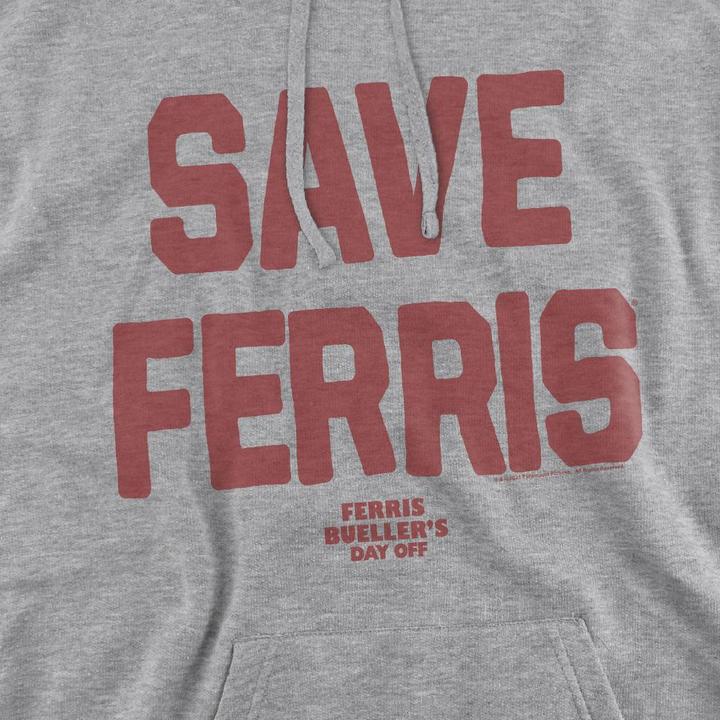 Immagine prodotto Ferris Bueller´s Day Off Ferris Bueller's Day Off Save Ferris Felpa con Cappuccio Uomo (XXL)