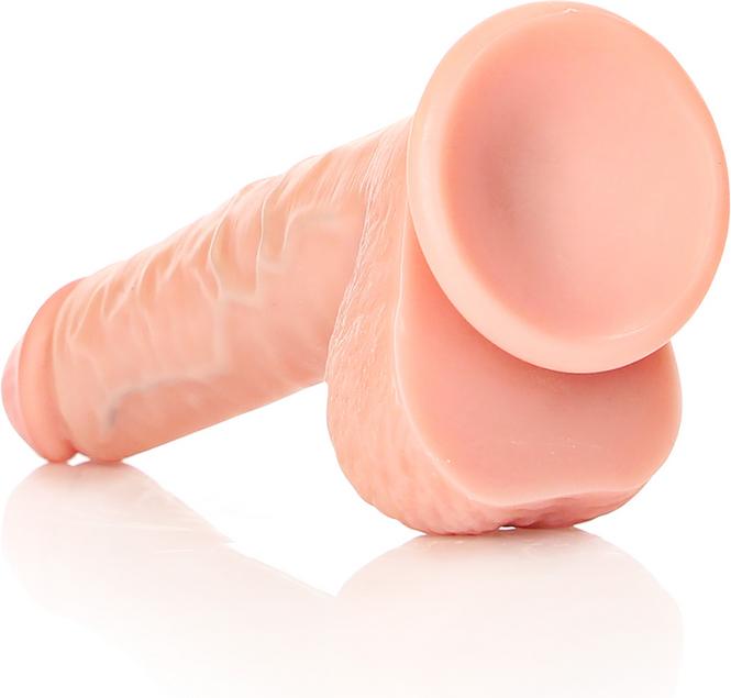 Actual product image RealRock Straight Realistic Dildo with Balls and Suction Cup - 7"/ 18 cm