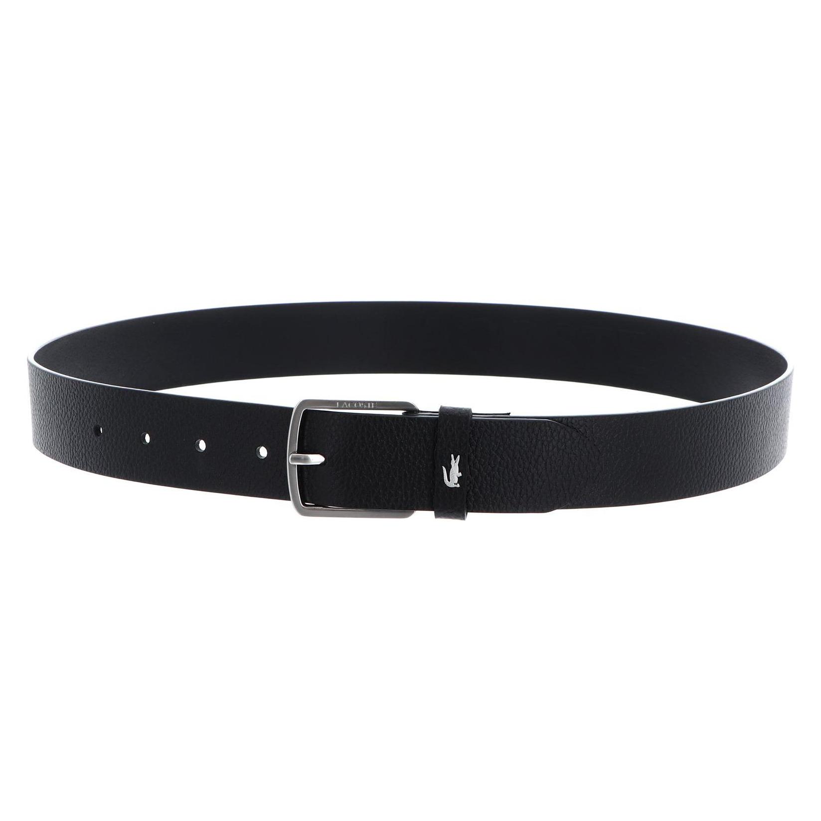 Lacoste, Herren, Gürtel, Elegance Grained Leather Belt, Schwarz