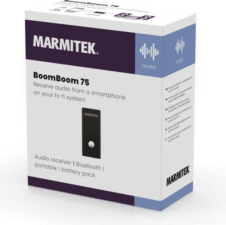 Productafbeelding Marmitek BoomBoom 75, Bluetooth muziekontvanger met oplaadbare batterij (Ontvanger)