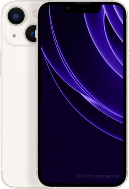 Re!commerce iPhone 13 (128 GB, WEIss, 6.10", 12 Mpx, SIM + eSIM, B / Sehr gut)
