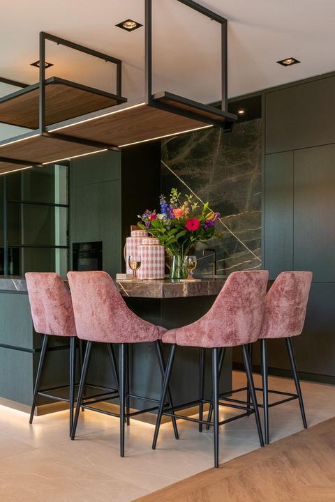 Immagine prodotto Richmond Interiors Sgabello da bar Brooke rosa 98 (set di 2)