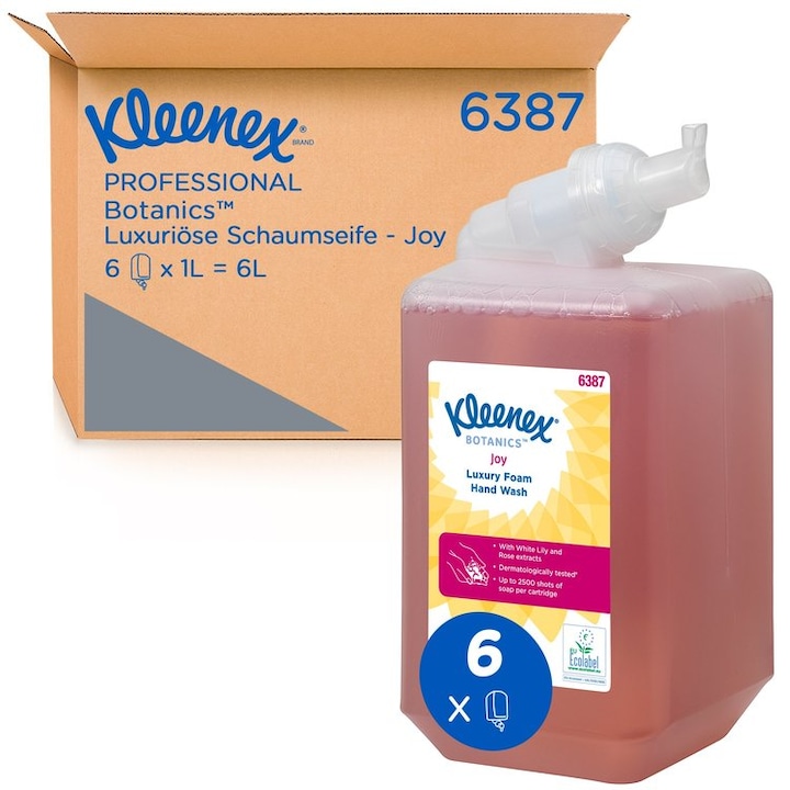 Produktbild Kleenex Saebe Joy Skum 1 ltr,6 fl x 1 ltr/krt (Seifenlotion, 1000 ml)