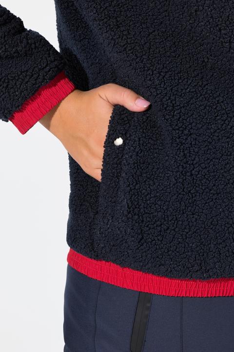 Actual product image Ulla Popken Color Block Teddy Fleece Jacket (46, 48)
