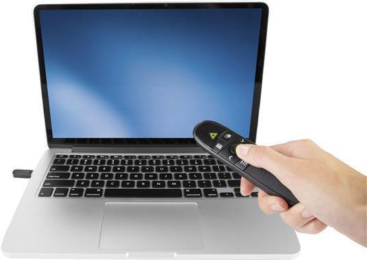 Produktbild StarTech Drahtlose Präsentationsfernbedienung mit grünem Laserpointer - 27m - USB Presentation C