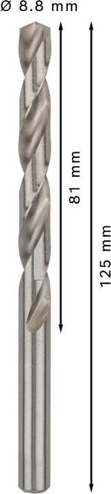 Image du produit Bosch Professional Zubehör Foret hélicoïdal PRO Metal HSS-G, 8,8 x 81 x 125 mm (8.8 millimètres)