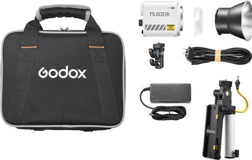 Actual product image Godox ML60II with AK B01 Holding Handle and Battery Support Kit (Video light)