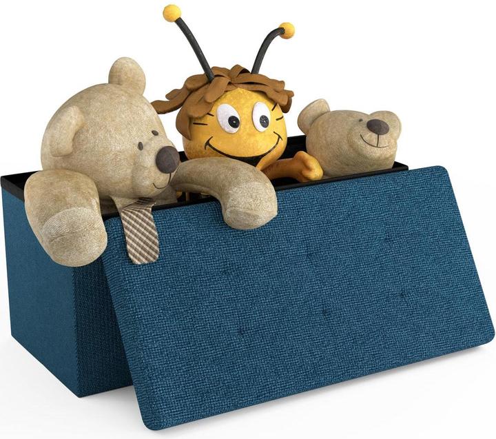 Actual product image Intirilife Bench 76x38x38 cm in OCEAN BLUE (38.76 cm)