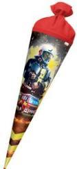 Roth Schultüte Feuerwehrmann, rund, 700 m, mit Effekt Filzverschluss, mit Folie (70 cm, 1 x)