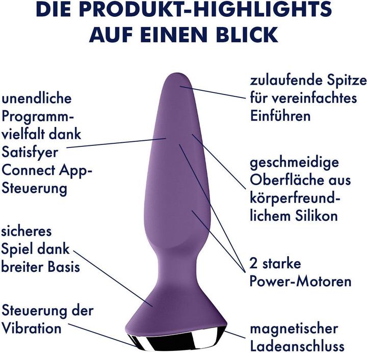 Produktbild Satisfyer Plug-ilicious 1 Plug Vibrator - Purple
