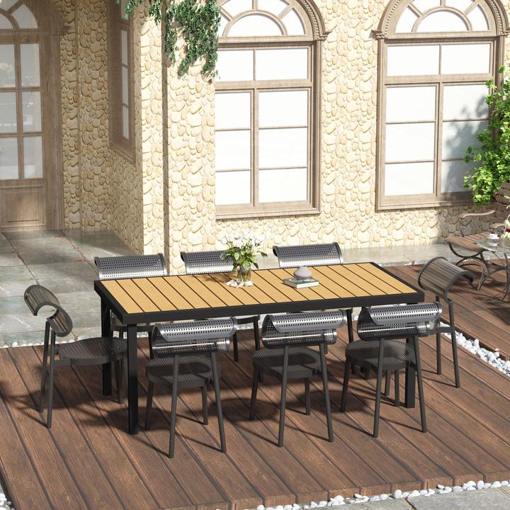 Produktbild Outsunny Esstisch mit Alurahmen (190 x 90 x 74 cm)