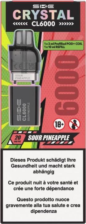 Image du produit SKE Crystal CL 6000 Refill Kit - Sour Pineapple (Ananas)