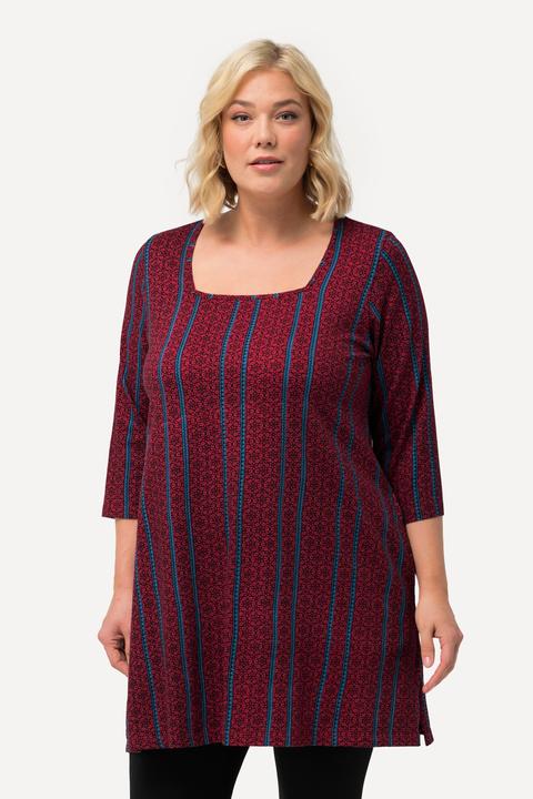 Produktbild Ulla Popken Longshirt, A-Linie, Carree-Ausschnitt, 3/4-Arm (46, 48)