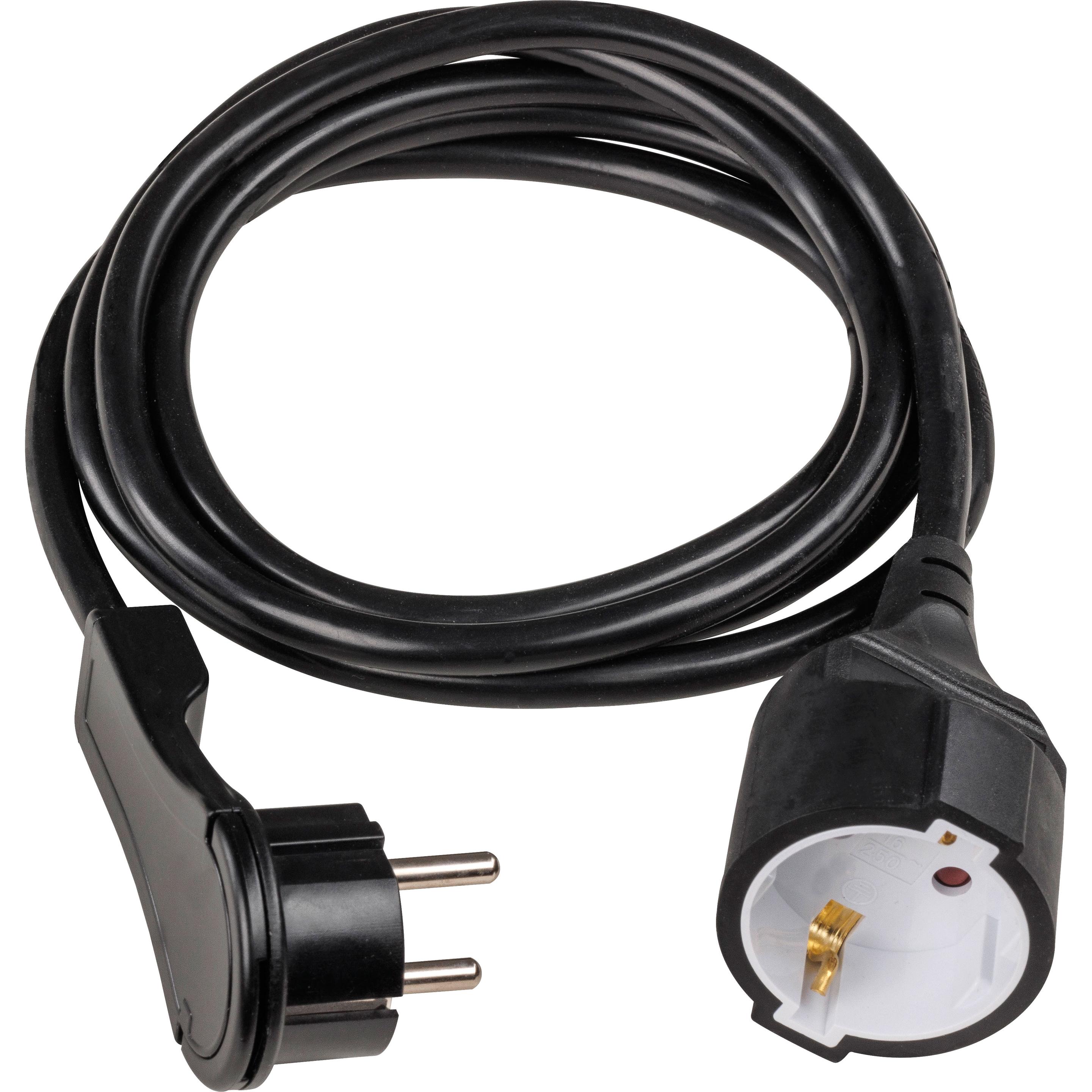 As - Schwabe, Verlängerungskabel, Verlängerung Flachstecker (2 m, CEE 7/3)