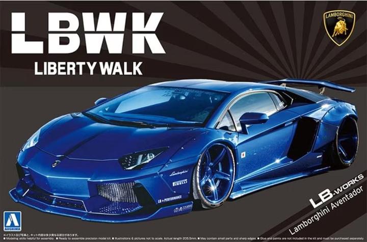 Produktbild Aoshima 1:24 05991 LB Works Lamborghini Aventador Ver. 2 Plastic Modelbouwpakket