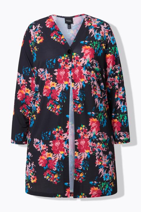 Produktbild Ulla Popken Jerseyjacke, A-Linie, V-Ausschnitt, Langarm (62)