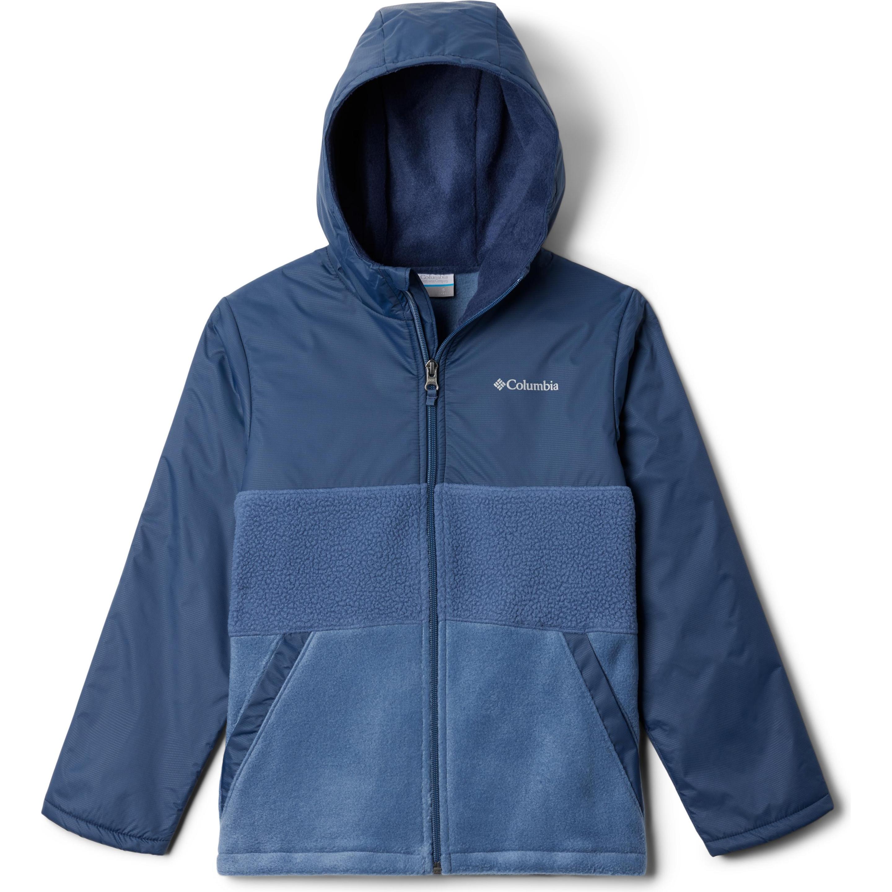 Columbia, Jungen, Jacke, Kid's Steens Mtn II Novelty Hooded Fleece (164), Blau, 164