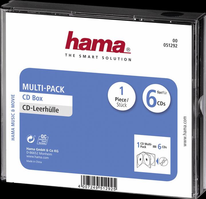 Produktbild Hama CD-Multipack Leerhüllen 6-er Pack