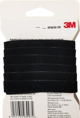 Produktbild Scotch Kabelbündler gross RF8030CH 6 Stück (Klettkabelbinder, 6 Stk.)