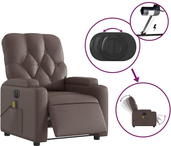 Produktbild vidaXL Massagesessel Elektrisch Kunstleder