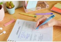 Actual product image Bic Four-colour retractable biros ® 4 Colours Pastel, assorted barrel colours, counter display of 30 (Pastel shades, 30x)