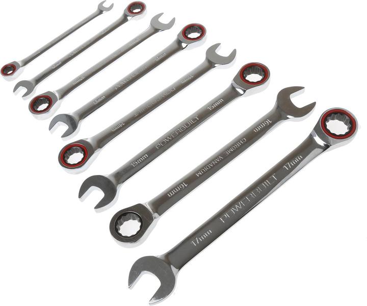 Actual product image RS PRO 8 piece offset gear spanner tray