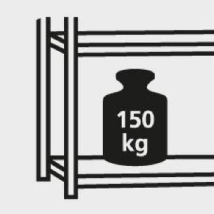 Actual product image Metabo Boltless shelving H2000xW1000xD400mm Basic shelving galvanised 2 frames, 4 shelves