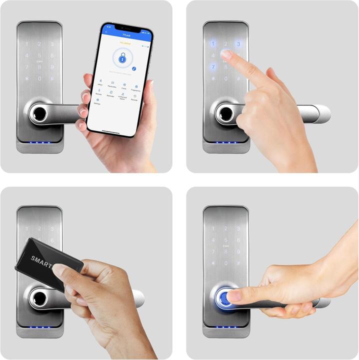 Produktbild Eura Griff mit Zugangskontrolle ELH-01H4 silber (Fingerabdruck)