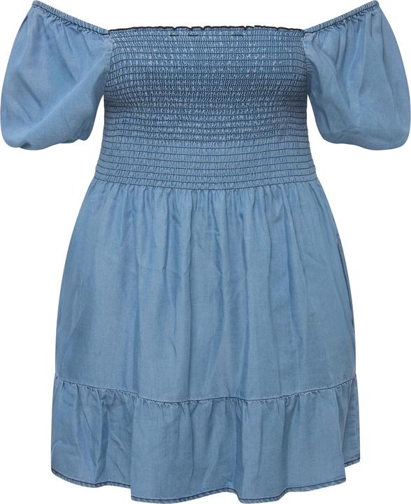 Actual product image Ulla Popken Carmen Neckline, longline smocked blouse (42, 44)