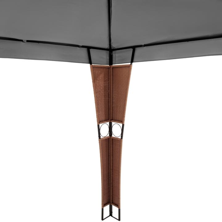 Immagine prodotto tectake Gazebo da giardino in rattan Mona 3x4m (400 cm, 300 cm)