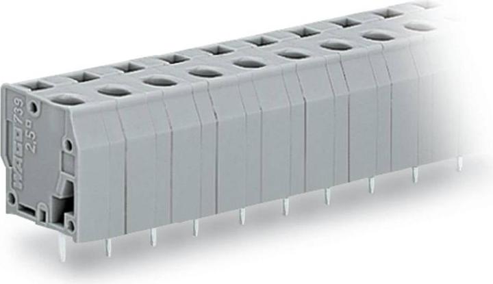 Actual product image Wago 739-207 Terminal block for printed circuit boards 0.08-2.5 qmm grey