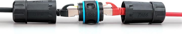 Produktbild Digitus CAT 6A Aussenanschluss, Schutzart IP68 RJ45 zu RJ45 Verbindung