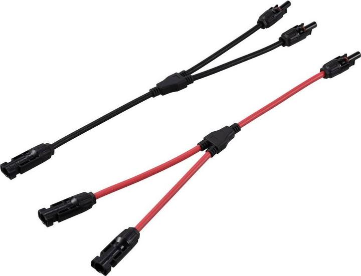 Tru Components Je 1x Parallel Solarsteckverbinder Stecker auf 2x Buchse + Buchse auf 2x Stecker (Fiche solaire)