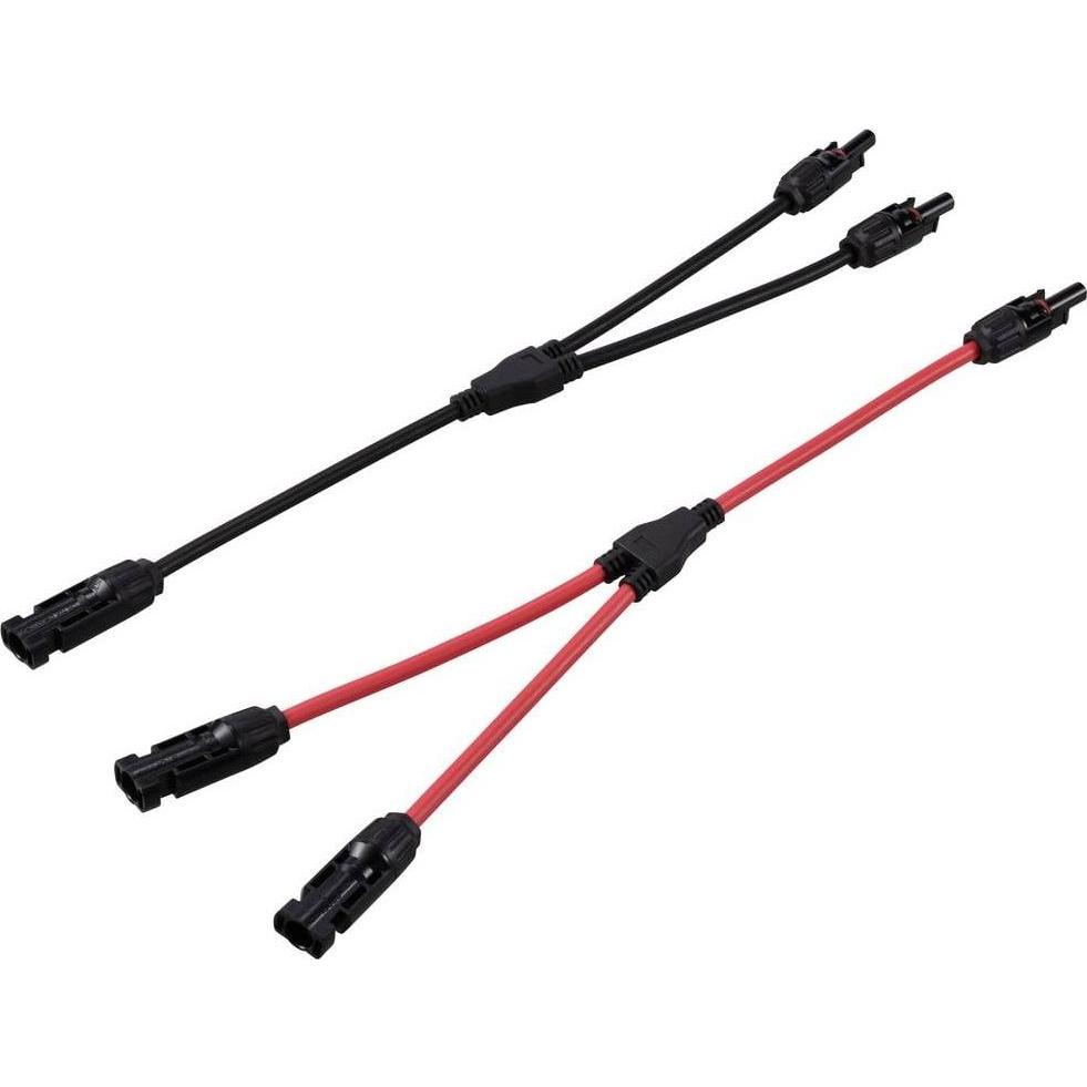Tru Components, Zubehör Solarenergie, Je 1x Parallel Solarsteckverbinder Stecker auf 2x Buchse + Buchse auf 2x Stecker (...