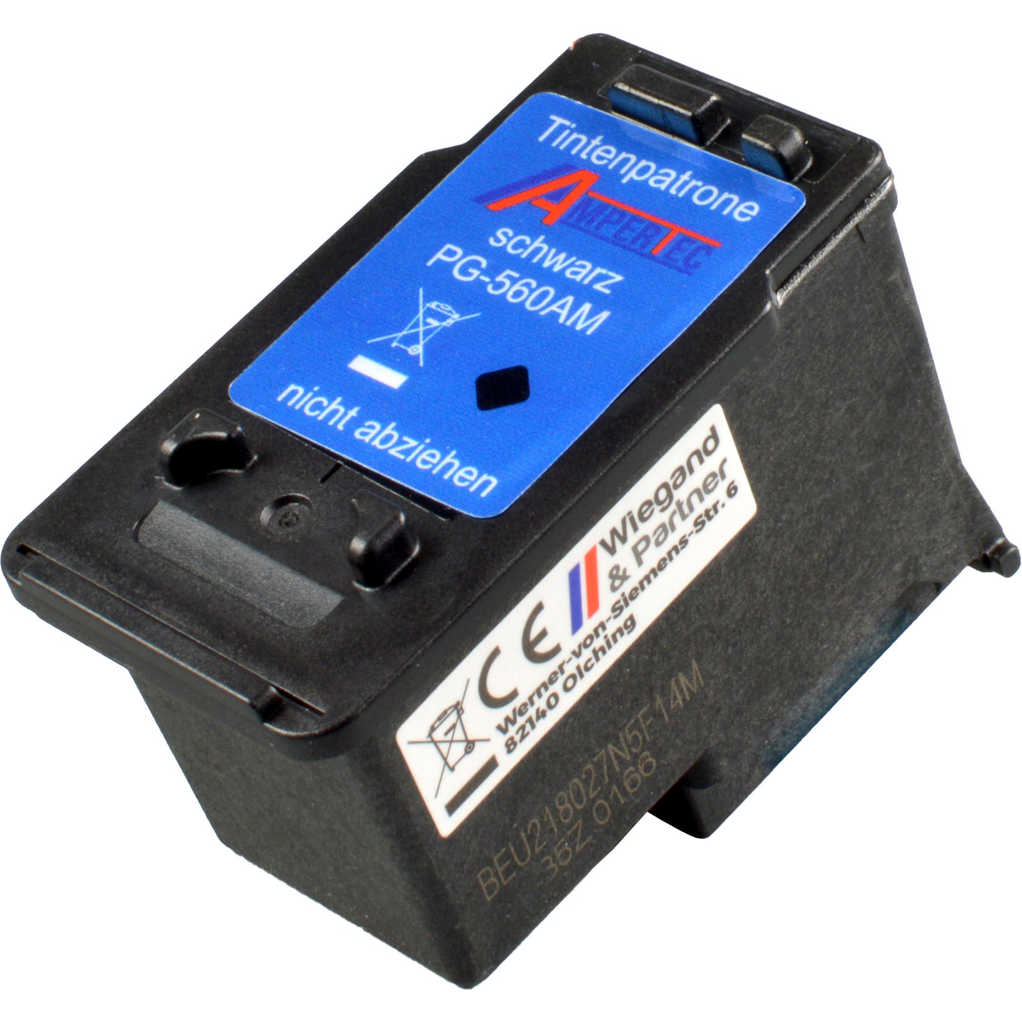 Ampertec, Druckerpatrone, Tinte ersetzt Canon PG-560 schwarz (BK)