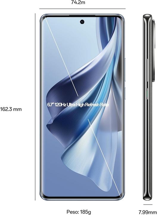 Produktbild OPPO Reno 10 (256 GB, Ice Blue, 6.70", Dual SIM, 5G)