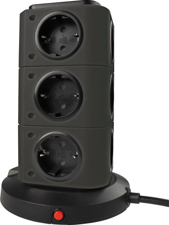 Actual product image As - Schwabe Socket tower (12 x, CEE 7/3, USB, 2 m)