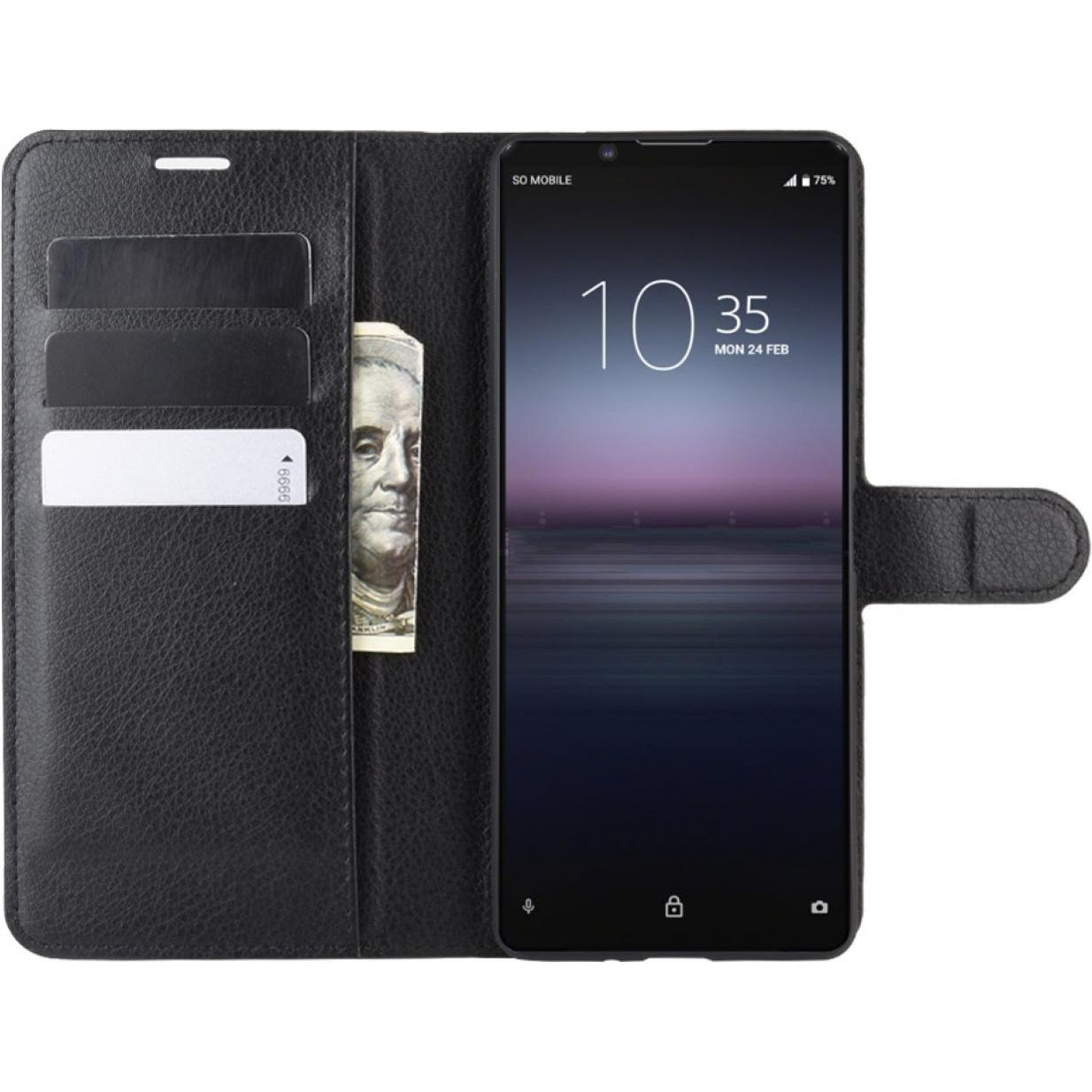 Thumbnail - Screenguard Sony Xperia 1 II Leather Guard Lederhülle (Sony Xperia 1 II), Smartphone Hülle, Schwarz