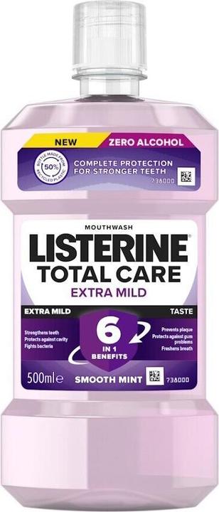 Image du produit Listerine Total Care Goût extra doux Menthe douce (500 ml, Bains de bouche)
