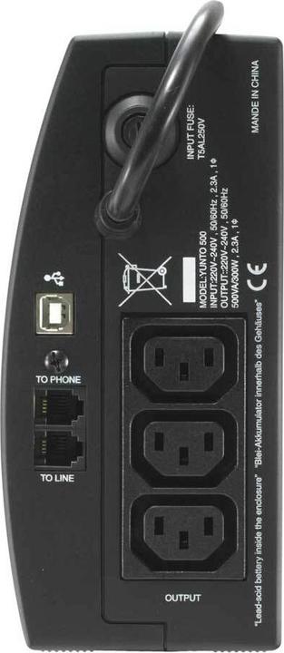Immagine prodotto Online USV Yunto 800, 800VA/480W (800 VA, 480 W, Interattivo linea UPS)
