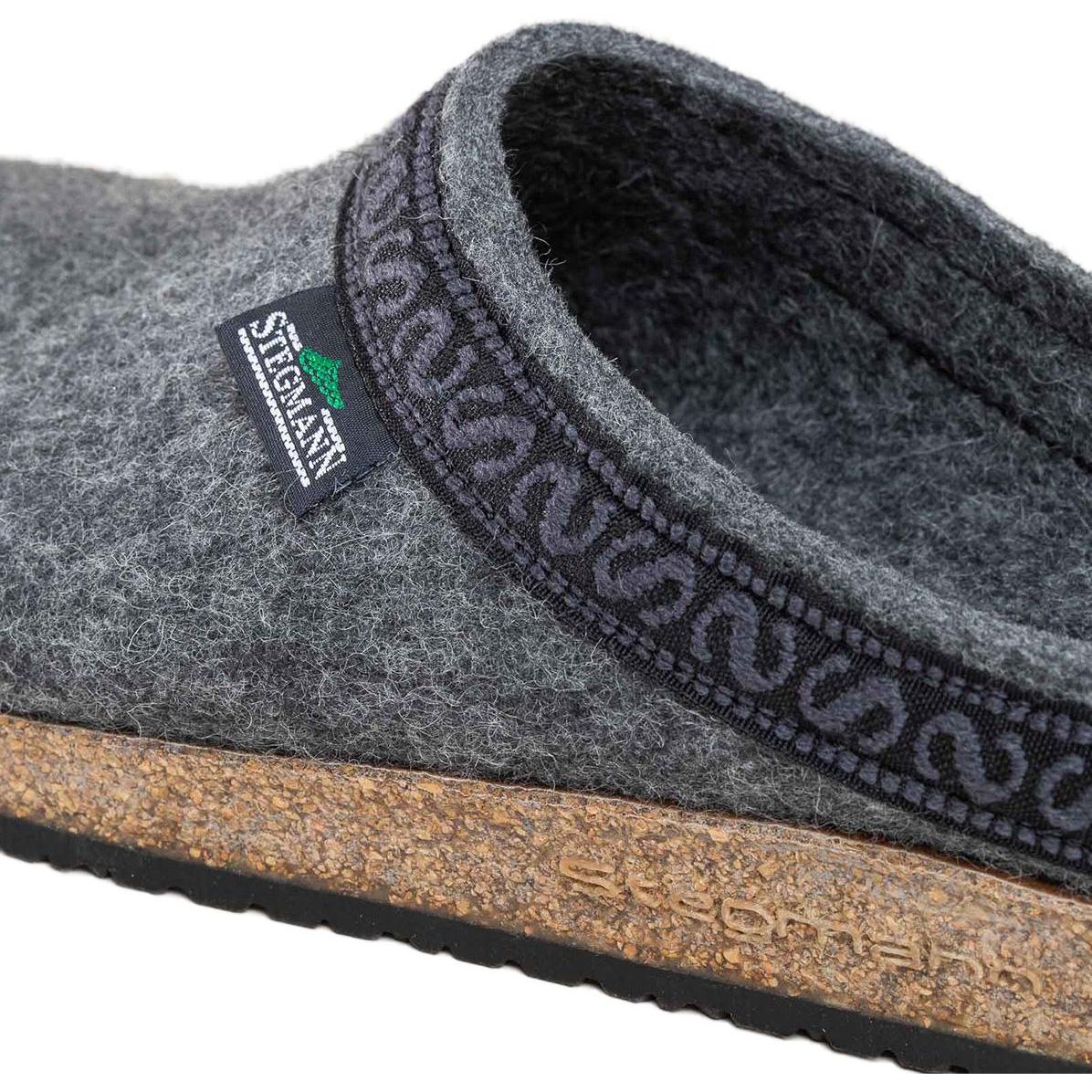 Stegmann, Herren, Hausschuhe, Filz Clogs, Grau, (42)