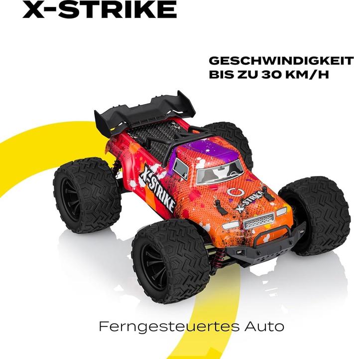 Produktbild Overmax Strike - RC auto voor Kindren 4x4 - Terreinwagen 1:16 - Snelheid tot 45km/u - Bereik tot 100m
